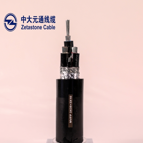 Mobile rubber sheathed flexible cable for frequency conversion device in coal mine