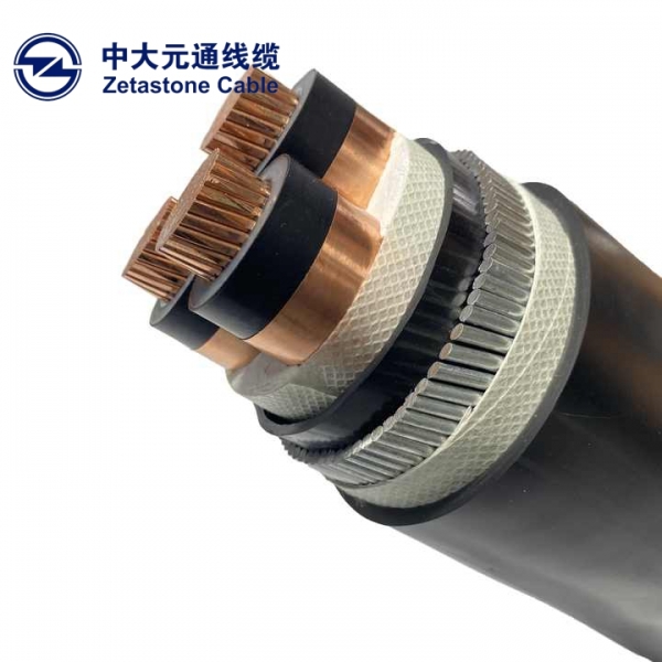 Flame retardant and fire-resistant YJV22 steel tape armored cable ZBN-YJV22-2X240 square meters