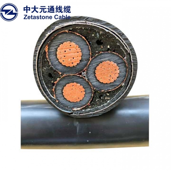 Flame-retardant buried armored cable ZA-YJV22 three-core steel tape armored cable